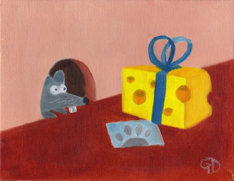 Is this a gift.jpg - Is This a Gift ? Oil on canvas, (7 x 9") 178 x 229 mm Scanned 16 June 2014